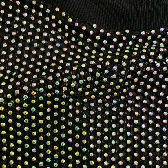 DAVID KOMA Crystal Mesh Oversized T-shirt UM 6 - Picture 7 of 12